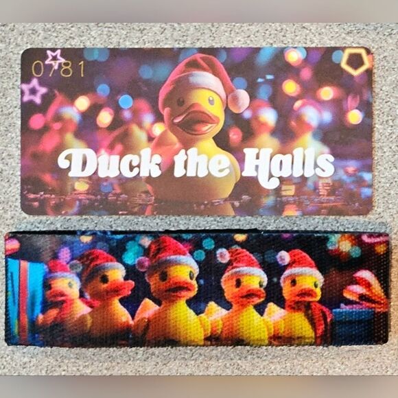 ZOX "DUCK THE HALLS" #781 RUBBER DUCKY CHRISTMAS BLOG COLLECTIBLE Wristband - Picture 5 of 11
